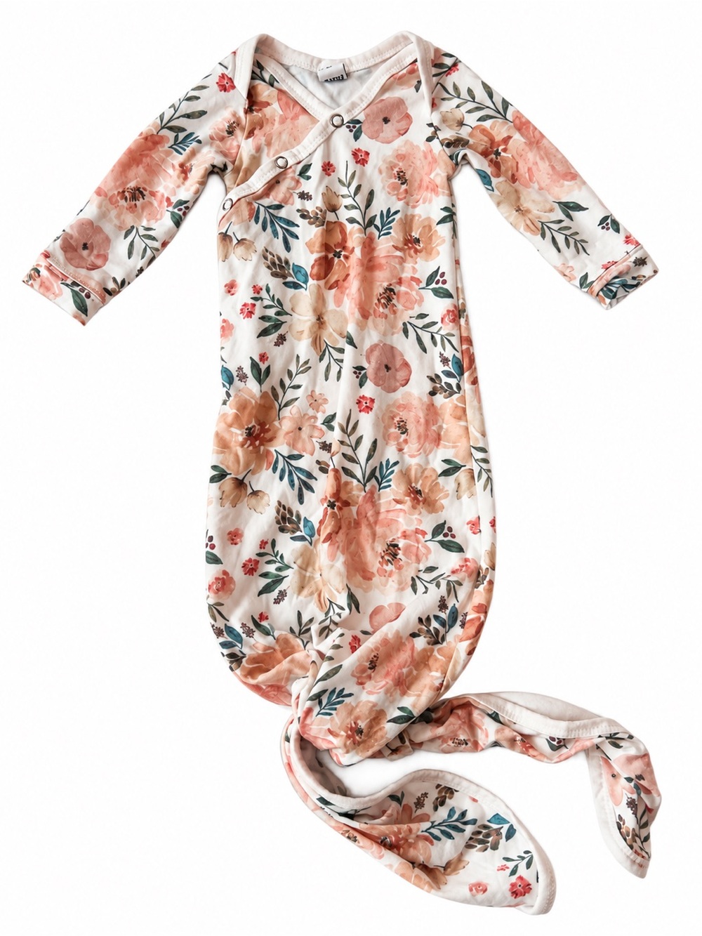 Copper Pearl Farm Bloom Print Snap Knotted 0028 Sleep Gown Newborn Baby Floral